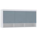 Ver imagem 1 de Armário Aéreo Ponte Modulado 165cm Taiga Branco/grey L01 - Mpozenato