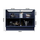 Ver imagem 6 de Cozinha Compacta Modulada 6 Portas 3 Gavetas 100% MDF 1 Tampo Sevilha Azul/Órion