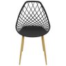 Kit 6 Cadeiras Cleo Cloe Clarice Web Jardim Assento Polipropileno - Preto - 5