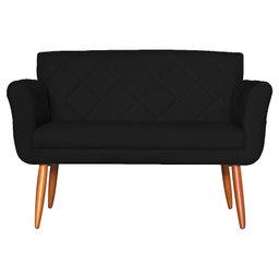 Namoradeira Decorativa Isabela Pés Palito Suede Preto - DS Estofados - 1