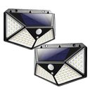 Ver imagem 3 de Luminaria Solar Spot Kit 12 Uni Balizador 100Led Branco Quente 3 Funçoes Lampada Iluminaçao Casa Gar