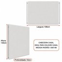 Ver imagem 2 de Cabeceira para Cama Box Casal 158cm Almeria Facto Off White - Sallar Home
