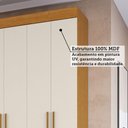 Ver imagem 5 de Guarda-roupa Casal Stella 8 Portas 4 Gavetas 100% Mdf Cinamomo/off White - Acp Móveis