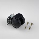 Ver imagem 2 de Kit 4 Rodinhas Rodízio Preto para Móveis 40mm com Parafusos