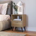 Ver imagem 1 de Kit com 02 Mesas de Cabeceira com 01 Gaveta 39cm Linha Cb Cbutl02 Completa Móveis - Oak