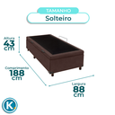 Ver imagem 4 de Cama Box Baú Solteiro Marrom Nature 88x188
