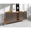 Ver imagem 2 de Buffet Lizz 1.90 Cinza Perola/cedro - Casa D Móveis