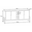 Ver imagem 5 de Buffet Lizz 1.90 Cinza Perola/cedro - Casa D Móveis