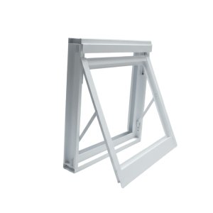 Janela Vitrô Maxim-ar 50x50 Alumínio Branco 7cm Batente Banheiro Luxo