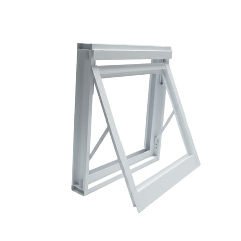 Janela Vitrô sem Vidro Maxim-Ar 50x50 Alumínio Branco 7cm Batente Banheiro Luxo