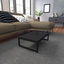 Ver imagem 1 de Mesa de Centro Sala Industrial Preta Quadrada Retangular Mesinha de Centro Sala Madeira