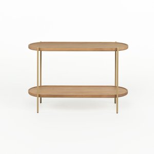 Mesa Lateral Cantik 79,5 Cm X 30 Cm Mel Escuro / Dourado