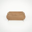 Ver imagem 5 de Mesa Lateral Cantik para Sala Pés em Metal 79,5cm x 30cm Mel Escuro Dourado Casavee