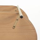 Ver imagem 6 de Mesa Lateral Cantik para Sala Pés em Metal 79,5cm x 30cm Mel Escuro Dourado Casavee