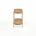 Ver imagem 3 de Mesa Lateral Cantik 79,5 Cm X 30 Cm Mel Escuro / Dourado