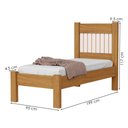 Ver imagem 3 de Guarda Roupa Solteiro 3 Portas 2 Gavetas e Cama de Solteiro Mdf Bela Nature Off Decmade