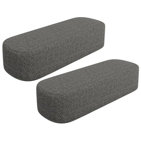 Kit 02 Puffs Decorativo Orgânico para Living Quarto 160cm Doha W01 Linho Mescla Chumbo - Lyam Decor
