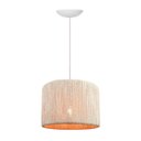 Ver imagem 2 de Luminária Pendente Paris Corda Sisal Natural Palha Moderna:branco