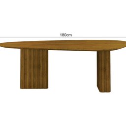 Mesa para Sala de Jantar com Tampo Orgânico 75x90x180cm - 2