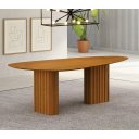 Ver imagem 1 de Mesa de Jantar Orgânico 6 Lugares 100% MDF Isis Marrom