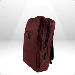 Mochila P Notebook Impermeável com Usb Reforçada Vermelha - 4