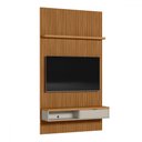 Ver imagem 2 de Painel para Tv até 60 Polegadas 1 Porta 140 Cm Nature Ripado/off White - Linea Brasil