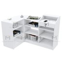 Ver imagem 2 de BALCÃO EM L COM CAIXA TAMPO RETO M308.B MUNDI MOVEIS