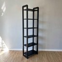 Ver imagem 4 de Estante Linea Slim 6 Prateleiras Madeira Pinus Preto 53cm Artfactory Design