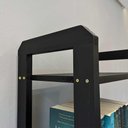 Ver imagem 2 de Estante Linea Slim 6 Prateleiras Madeira Pinus Preto 53cm Artfactory Design