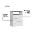 Ver imagem 6 de Kit Berço e Cômoda Peroba Smim Cor Branco Quarto Infantil