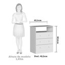 Ver imagem 4 de Kit Berço e Cômoda Peroba Smim Cor Branco Quarto Infantil