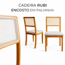 Ver mais imagens de Cojunto Mesa com 6 Cadeiras Linho Bege Moderno Pérola e Rubi