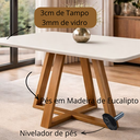 Ver imagem 7 de Cojunto Mesa com 6 Cadeiras Linho Bege Moderno Pérola e Rubi