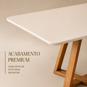Ver imagem 6 de Cojunto Mesa com 6 Cadeiras Linho Bege Moderno Pérola e Rubi