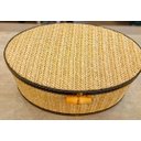 Ver imagem 2 de Caixa Oval Mdf Detalhe Palha 26x16x12cm