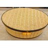 Caixa Oval Mdf Detalhe Palha 26x16x12cm - 2