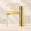 Ver mais imagens de Torneira Daytona Dourada Baixa Aço Inox 304 Luxo Goldenx