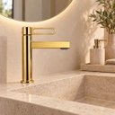 Ver imagem 5 de Torneira Daytona Dourada Baixa Aço Inox 304 Luxo Goldenx