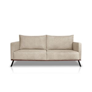 Sofá Atlas 2 Lugares 160cm Linho Boucle: Bege