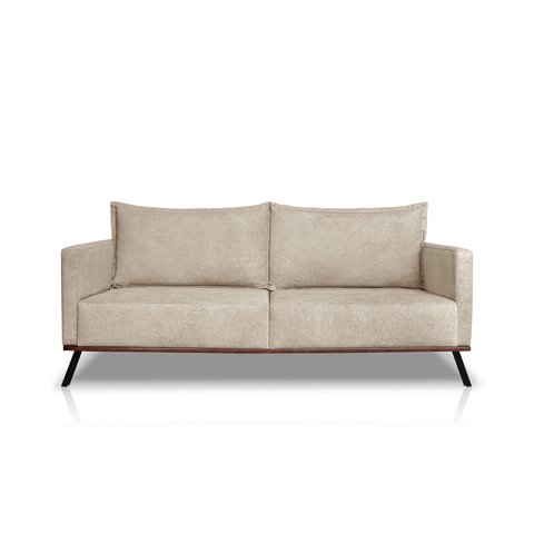 Sofá Atlas 2 Lugares 160cm Linho Boucle: Bege