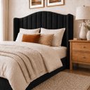 Ver imagem 4 de Cabeceira para Cama Box Estofada Zoe Decorativa Moderna Curva Organica Minimalista Casal 140 cm Padr