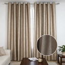 Ver imagem 2 de Cortina Corta Luz Acetinado Floral Marrom 6,00x2,50 com Ilhós