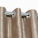 Ver imagem 3 de Cortina Corta Luz Acetinado Floral Marrom 6,00x2,50 com Ilhós