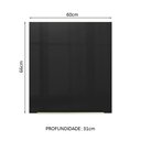 Ver imagem 3 de Armário Aéreo Madesa Lux 60 cm 1 Porta Rustic/Preto