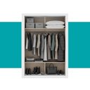 Ver mais imagens de Guarda Roupa Solteiro 2 Portas Darvi Lux Carraro Ripado Branco