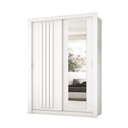 Ver imagem 4 de Guarda Roupa Solteiro 2 Portas Darvi Lux Carraro Ripado Branco