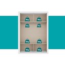 Ver imagem 6 de Guarda Roupa Solteiro 2 Portas Darvi Lux Carraro Ripado Branco
