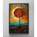 Ver imagem 4 de Quadro Decorativo Grande Abstrato Canvas Filete Premium Árvore Lua Gg
