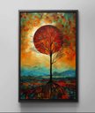 Ver imagem 4 de Quadro Decorativo Grande Abstrato Canvas Filete Premium Árvore Lua Gg