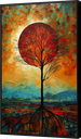 Ver imagem 1 de Quadro Decorativo Grande Abstrato Canvas Filete Premium Árvore Lua Gg